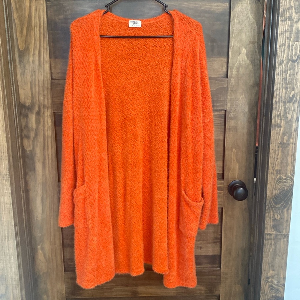 Large Orange Cardigan